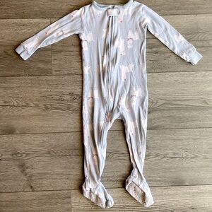 Simple Joys by Carter’s Toddler Long Sleeve One Way Footed Zippy Pajama - Alpaca